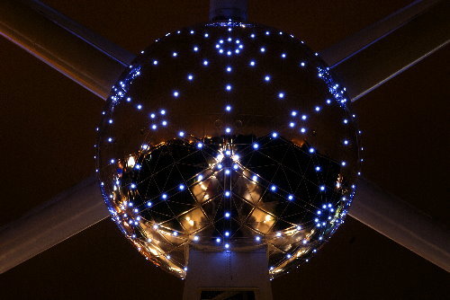 The Atomium by night, Brussels